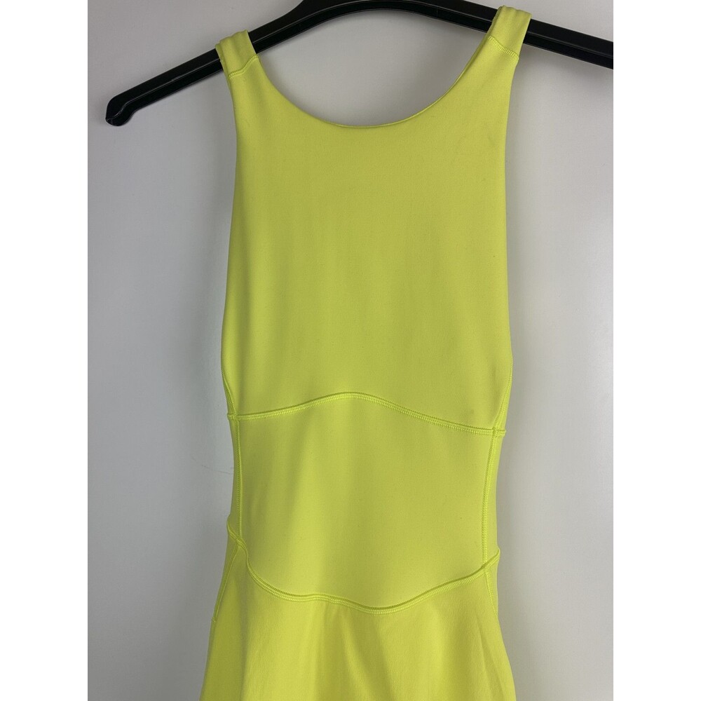 Lululemon Court Crush Dress Electric Lemon Yellow Tennis Pickleball Size 8 - Picture 3 of 16
